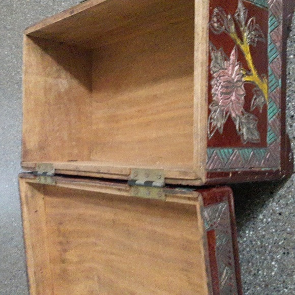 Vintage Wood Storage Box - Picture 9 of 11